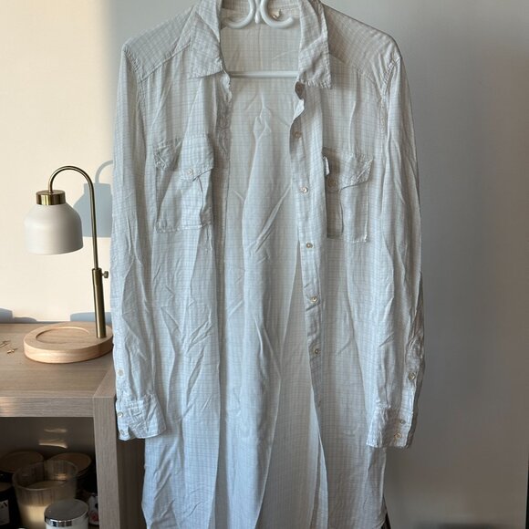 Aritzia Wilfred Free Soft Plaid 100%Rayon Shirt Dress Size S Excellent Condition - Picture 5 of 7